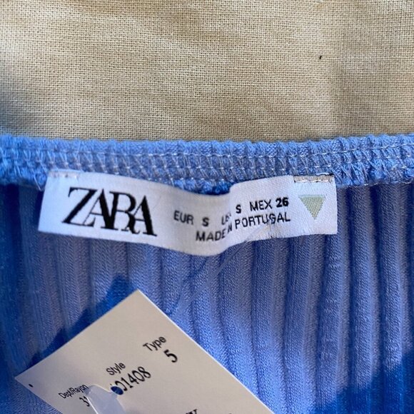 NWT Zara Ribbed Off The Shoulder Multi Neckline Mini Fitted Dress Size Small - Picture 8 of 9